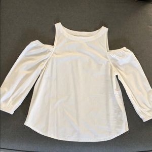 Gap XS white cold shoulder top